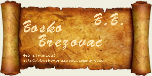 Boško Brezovac vizit kartica